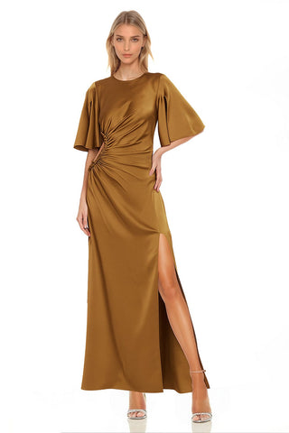 The Marie | Gold Cutout Maxi Gown