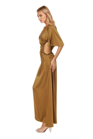The Marie | Gold Cutout Maxi Gown