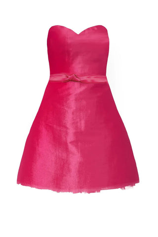 The Suri | Hot Pink Strapless Mini Cocktail Dress