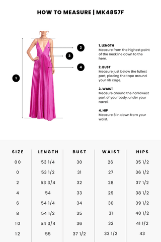 The Pauline | Pink Pleated Deep-V Gown