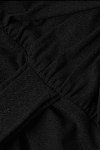 The Cecilia | Black Stretch Jersey Maxi Dress