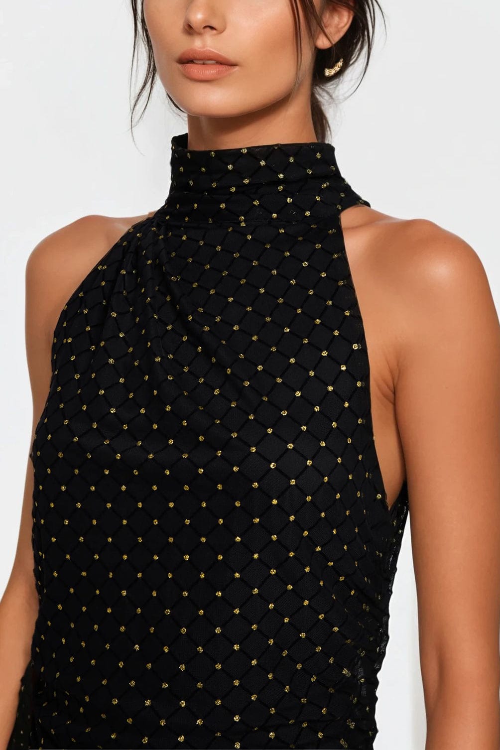 The Elise Polka Dot Midi Dress