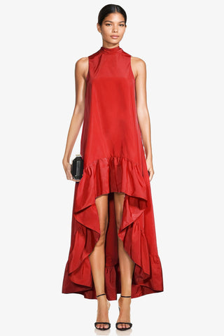 The Yolanda | Red High-Low Maxi Gown