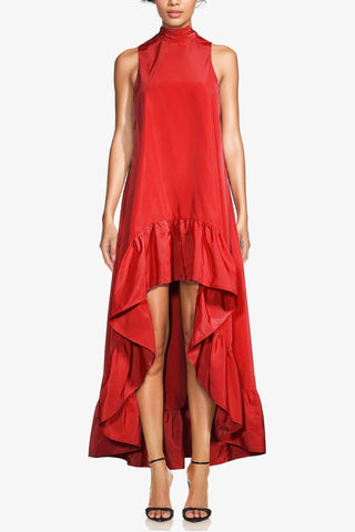 The Yolanda | Red High-Low Maxi Gown