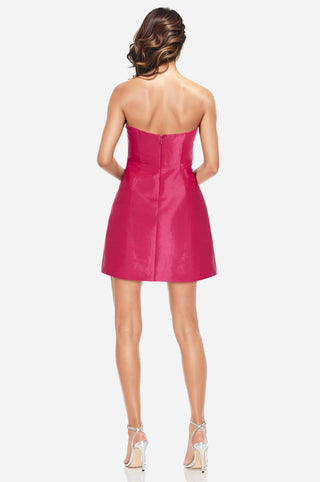 The Suri | Hot Pink Strapless Mini Cocktail Dress