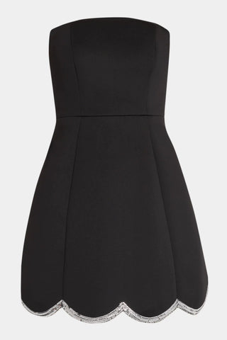 The Abigail | Black Strapless Mini Cocktail Dress