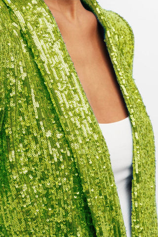 The Starling | Lime Sequin Blazer