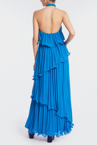 The Ariel | Blue Pleated Gown