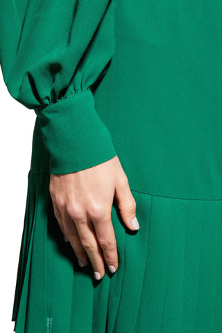 The Fiona | Emerald Green Cocktail Dress with Sleeves