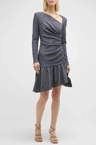One33 SocialMetallic Gray Short Flirty Cocktail Dress