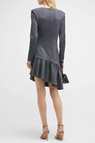 One33 SocialMetallic Gray Short Flirty Cocktail Dress